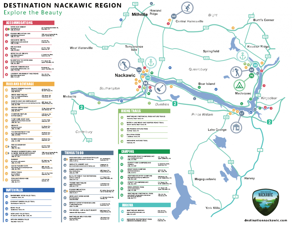Destination Nackawic Region Map